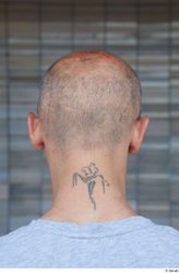 Head Man White Tattoo Casual Slim Street photo references